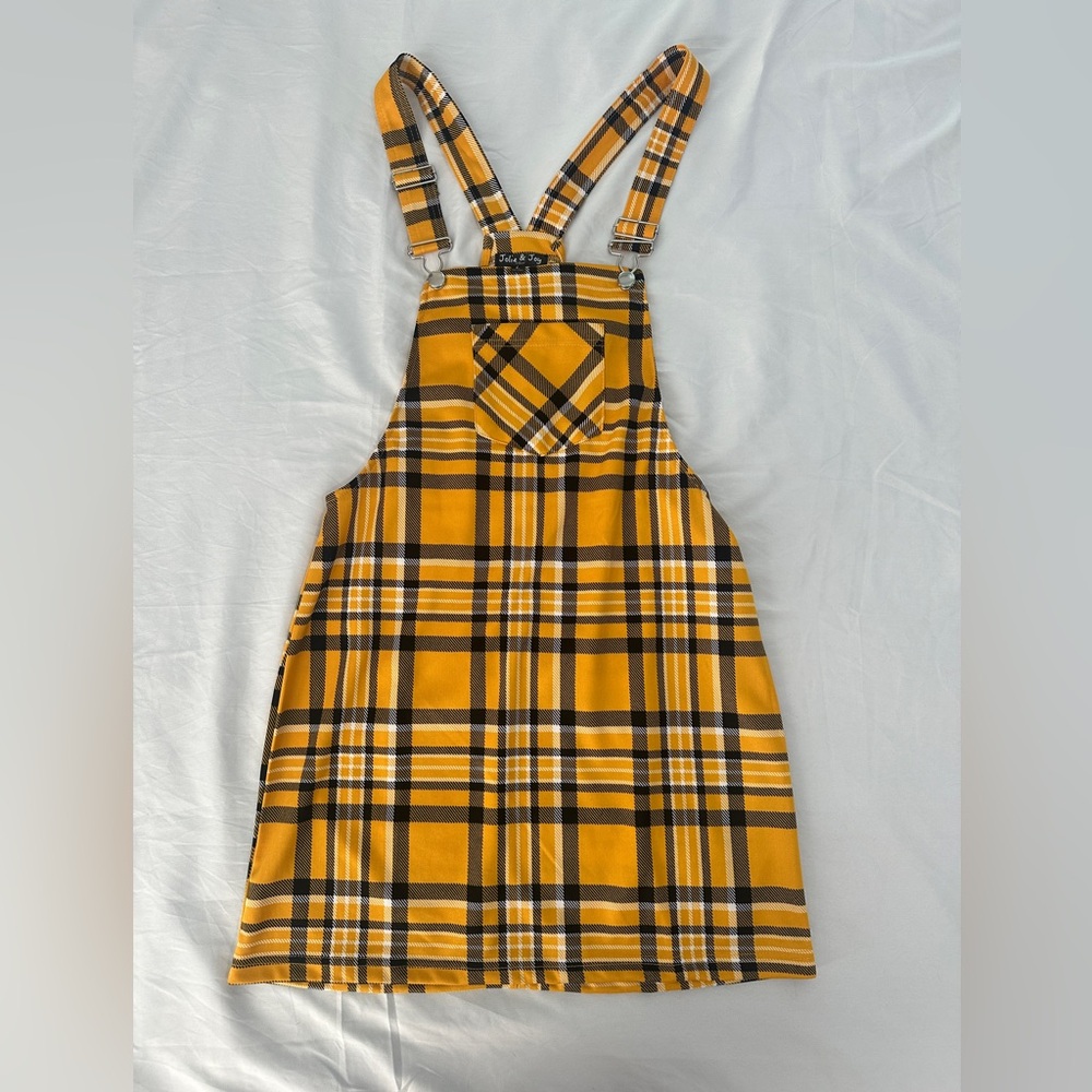 Yellow Plaid Dress (Women’s) Size Large